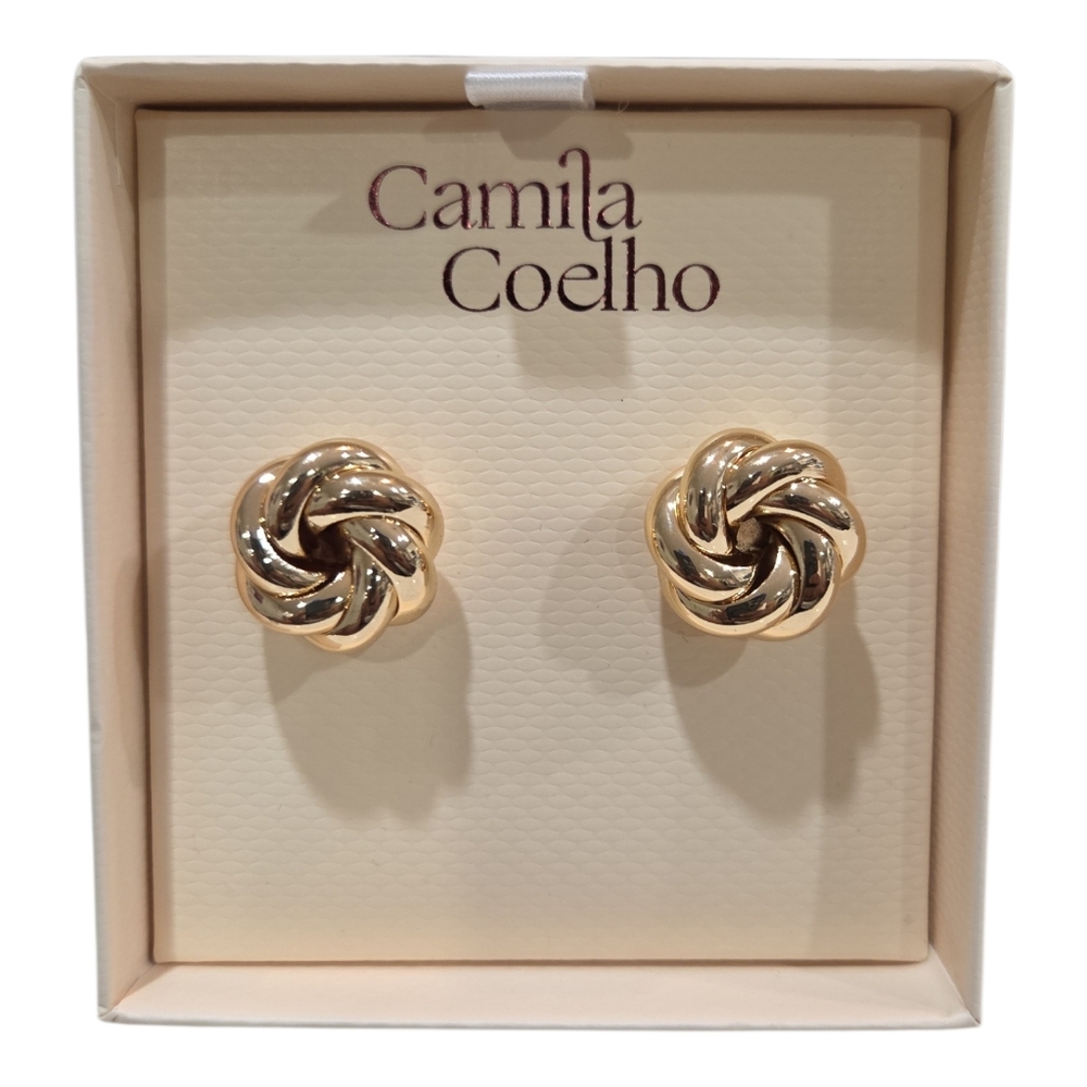 💛▪️Camila Coelho ▪️Gold Knot Stud Earrings
